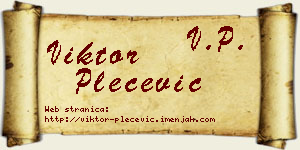 Viktor Plećević vizit kartica
